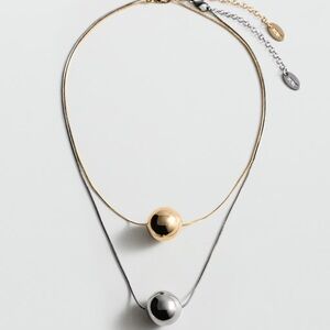 Mango Silver and Gold Necklace